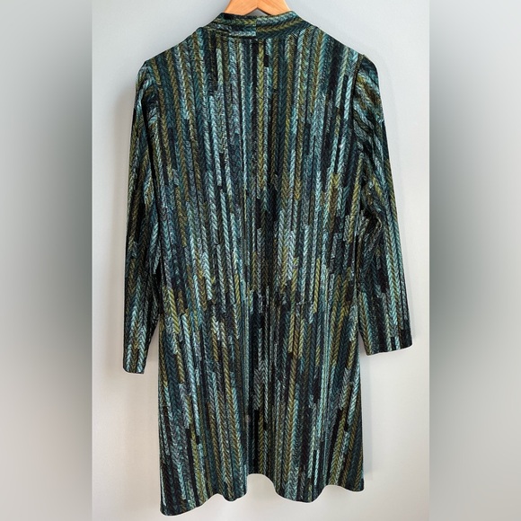 Susan Graver Open Front Duster Cardigan Size MP - Picture 4 of 5